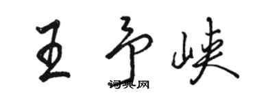 骆恒光王予峡行书个性签名怎么写