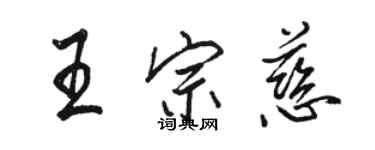 骆恒光王宗慈行书个性签名怎么写