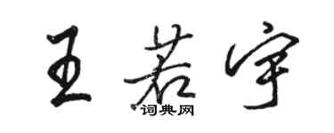 骆恒光王若宇行书个性签名怎么写