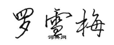 骆恒光罗雪梅行书个性签名怎么写