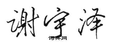 骆恒光谢宇泽行书个性签名怎么写
