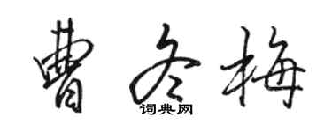 骆恒光曹冬梅行书个性签名怎么写