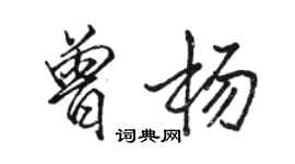骆恒光曾杨行书个性签名怎么写