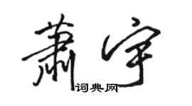 骆恒光萧宇行书个性签名怎么写
