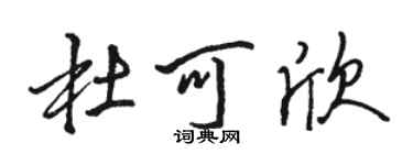 骆恒光杜可欣行书个性签名怎么写
