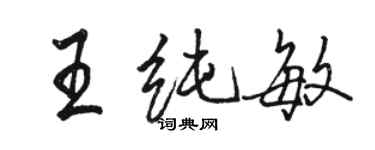 骆恒光王纯敏行书个性签名怎么写