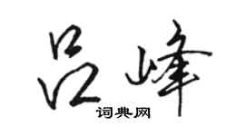 骆恒光吕峰行书个性签名怎么写