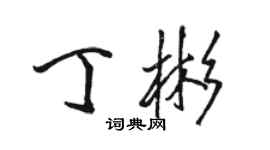 骆恒光丁彬行书个性签名怎么写