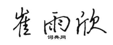 骆恒光崔雨欣行书个性签名怎么写