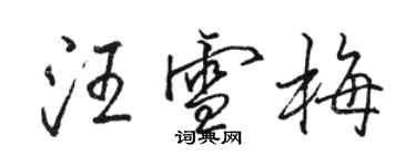 骆恒光汪雪梅行书个性签名怎么写