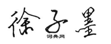 骆恒光徐子墨行书个性签名怎么写