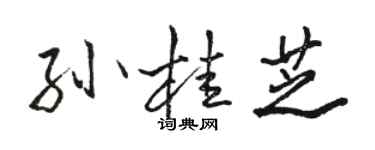 骆恒光孙桂芝行书个性签名怎么写