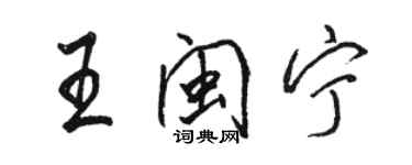 骆恒光王闽宁行书个性签名怎么写