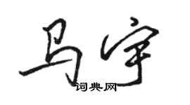 骆恒光马宇行书个性签名怎么写
