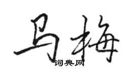 骆恒光马梅行书个性签名怎么写