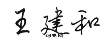 骆恒光王建和行书个性签名怎么写