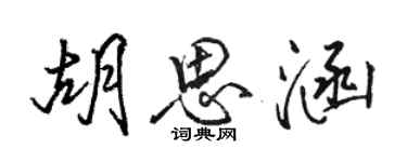 骆恒光胡思涵行书个性签名怎么写