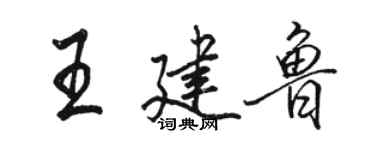 骆恒光王建鲁行书个性签名怎么写