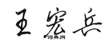 骆恒光王宏兵行书个性签名怎么写
