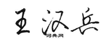 骆恒光王汉兵行书个性签名怎么写