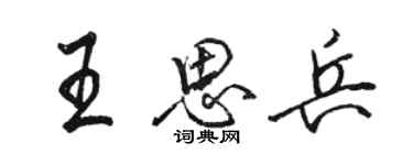 骆恒光王思兵行书个性签名怎么写