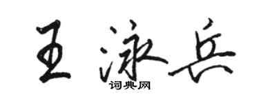 骆恒光王泳兵行书个性签名怎么写