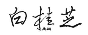 骆恒光白桂芝行书个性签名怎么写