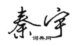 骆恒光秦宇行书个性签名怎么写