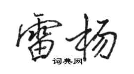 骆恒光雷杨行书个性签名怎么写