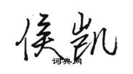 骆恒光侯凯行书个性签名怎么写