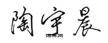 骆恒光陶宇晨行书个性签名怎么写