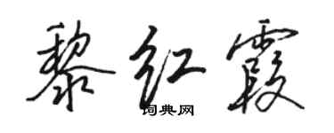 骆恒光黎红霞行书个性签名怎么写