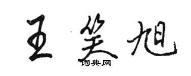 骆恒光王笑旭行书个性签名怎么写