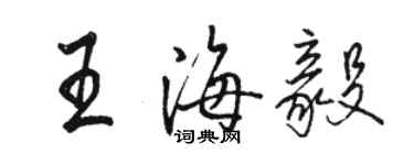 骆恒光王海毅行书个性签名怎么写