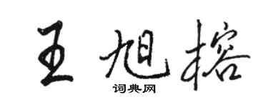 骆恒光王旭榕行书个性签名怎么写