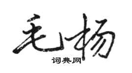骆恒光毛杨行书个性签名怎么写