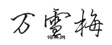 骆恒光万雪梅行书个性签名怎么写