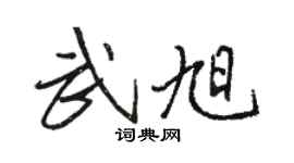 骆恒光武旭行书个性签名怎么写