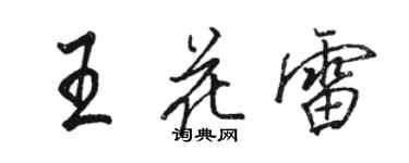 骆恒光王花雷行书个性签名怎么写