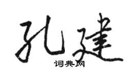 骆恒光孔建行书个性签名怎么写