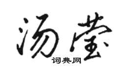 骆恒光汤莹行书个性签名怎么写