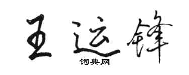 骆恒光王运锋行书个性签名怎么写