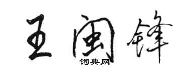 骆恒光王闽锋行书个性签名怎么写