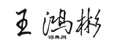 骆恒光王鸿彬行书个性签名怎么写