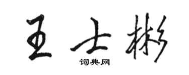 骆恒光王士彬行书个性签名怎么写