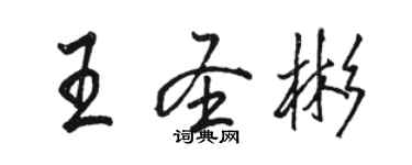 骆恒光王圣彬行书个性签名怎么写