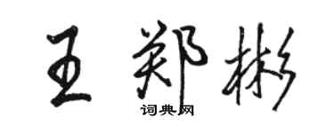 骆恒光王郑彬行书个性签名怎么写
