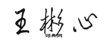 骆恒光王彬心行书个性签名怎么写