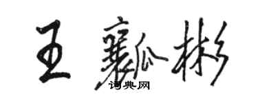 骆恒光王瓤彬行书个性签名怎么写