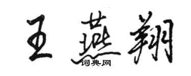 骆恒光王燕翔行书个性签名怎么写